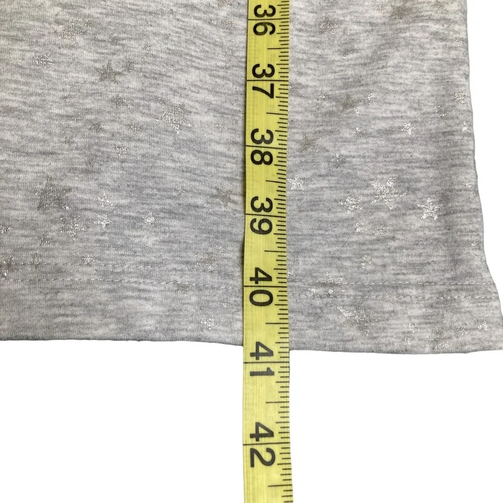 Cupio Blush Knit Pullover Lounge Set S Gray Stars Top Pants Cozy Comfort Sparkle